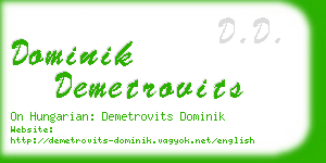 dominik demetrovits business card